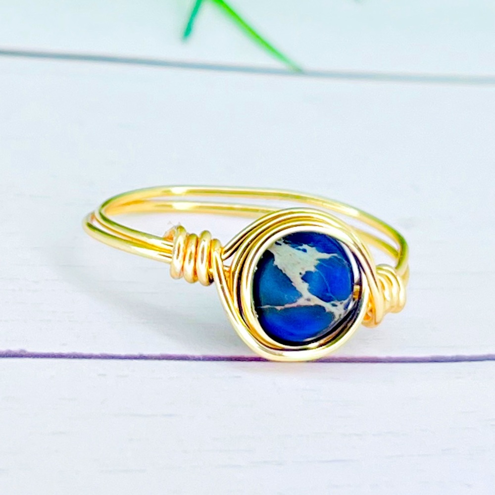 Imperial Sediment Jade Gold Ring
